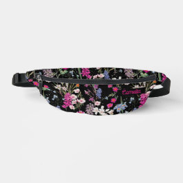 Trendfarbener, blumengeschmückter Schwarzer Indivi Bauchtasche
