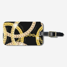 Trendfarbener Golden Chain-Gepäckanhänger