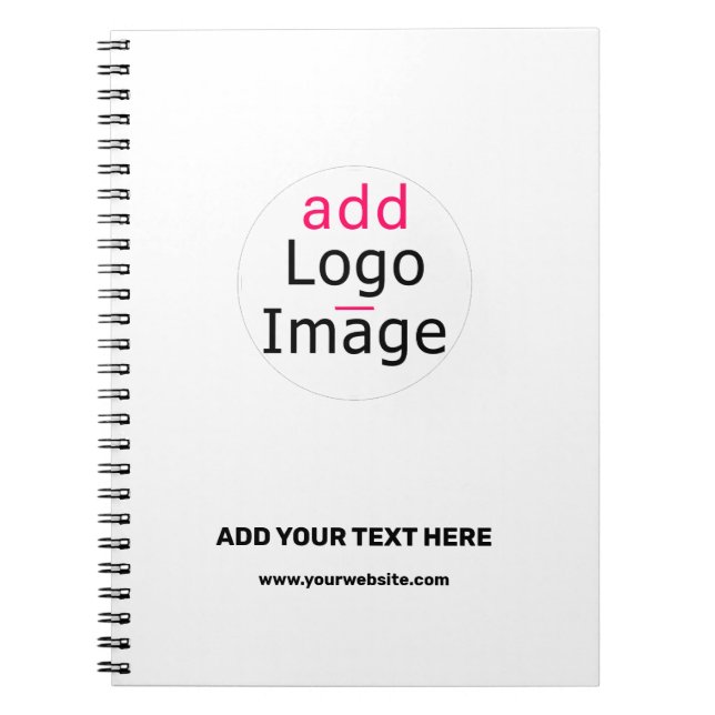 Trendfarbenes berufliches, modernes Markenweiß Notizblock (Vorderseite)