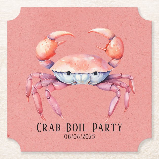 Trendfarbenes Crab Boil Party / Unternehmen Untersetzer (Vorderseite)