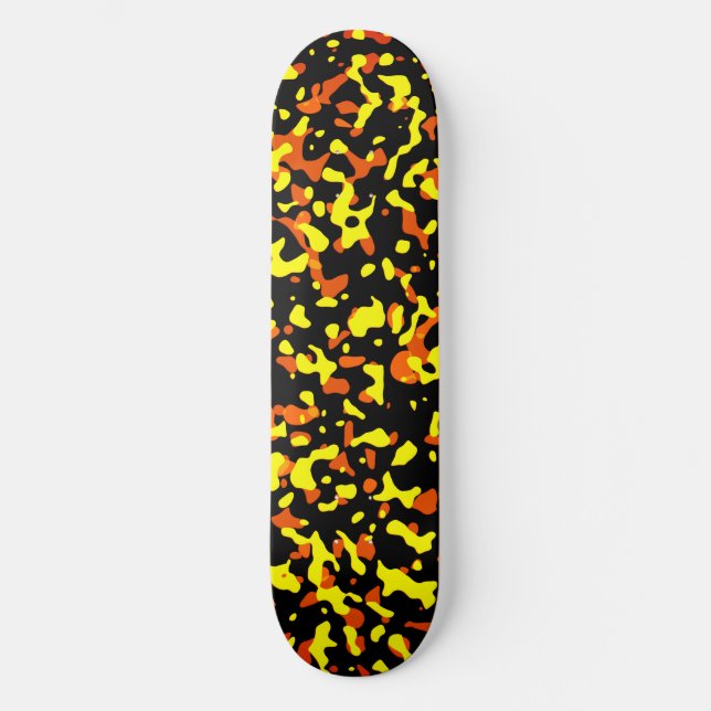 Trendfarbenes, helles Gelb- und Orangefarbenes Cam Skateboard (Vorderseite)
