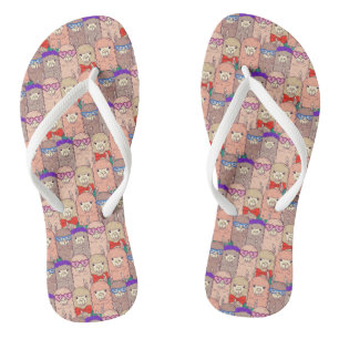 Trendfarbenes Lamellenmuster Flip Flops