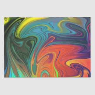 Trendfarbenes Neonorangefarbenes, blau-gelbes Grün Seidenpapier