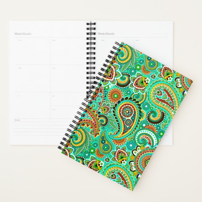 Trendfarbenes Paisley Nahtloses Muster Planer (Anzeige)