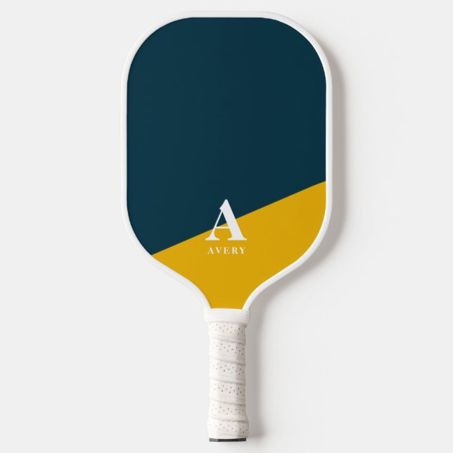 Trendfarbenes, Personalisiertes, jugendliches, bla Pickleball Schläger (Vorderseite)