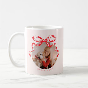 Trendfarbenes Schleifenbogen Foto Holiday/Christma Kaffeetasse