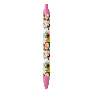 Trendfarbige Blume-Rose Kugelschreiber
