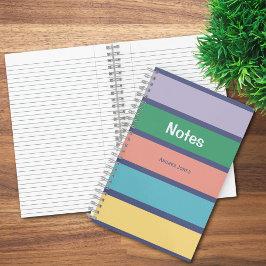 Trendfarbige Mit Monogramm Namensnotizen Notizbuch