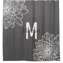 Trendgrau mit weißen Blume mit Namen