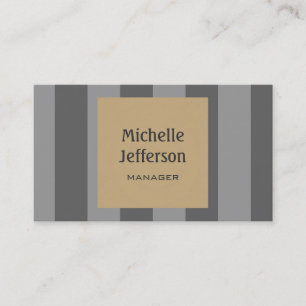 Trendgraue Beige-Muster-Manager-Visitenkarte Visitenkarte