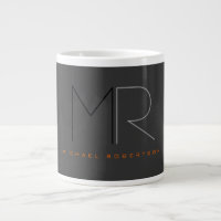 Trendgraue Monogram Schlicht