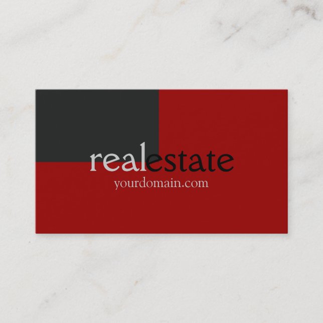Trendgraue Real Anwesen Agent Business Card Visitenkarte (Vorderseite)