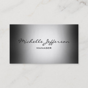 Trendgraue Shades Handwrite Script Business Card Visitenkarte