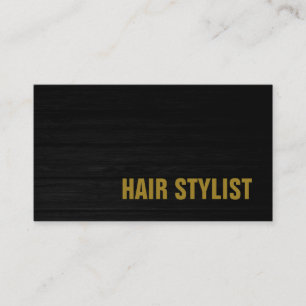 Trendgraues Holz Beruflich Moderne Frisur Stylist Visitenkarte