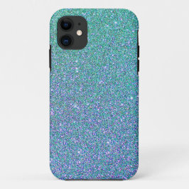 Trendgrün Aquamarin Blue Glitzer Pattern Case-Mate iPhone Hülle