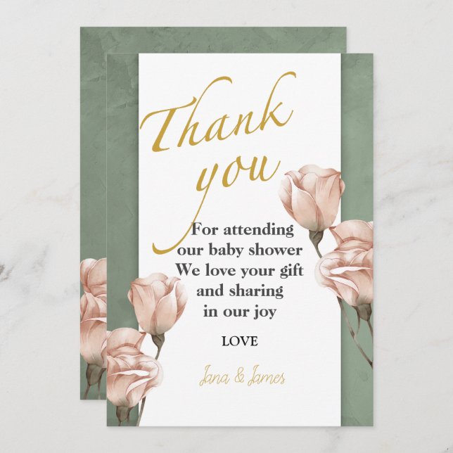 Trendgrün dank Einladung (Vorne/Hinten)