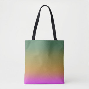 Trendgrün-gelb-rosa Farbverlauf Tasche