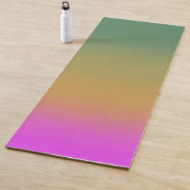 Trendgrün-gelb-rosa Farbverlauf Yogamatte