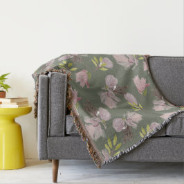 Trendgrün pinkfarben moderne Aquarell Decke