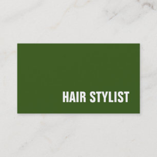 Trendgrün Weiß Moderne Haare Stylist Visitenkarte