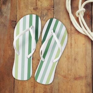 Trendgrüne Streifen Flip Flops