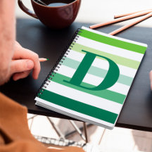 Trendgrüne Streifen Monogramm