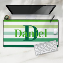 Trendgrüne Streifen Monogramm