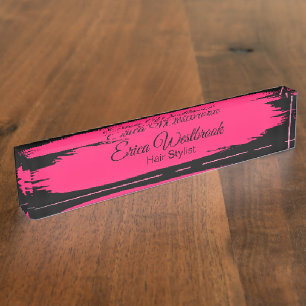 Trendhair Stylist Salon Desk Namplate Namensplakette