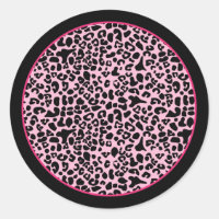 Trendheiß rosa und schwarz, moderne Leopardendruck