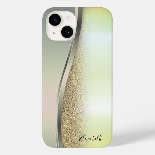 Trendig Cooler Glitter  Case-Mate iPhone 14 Hülle (Rückseite)