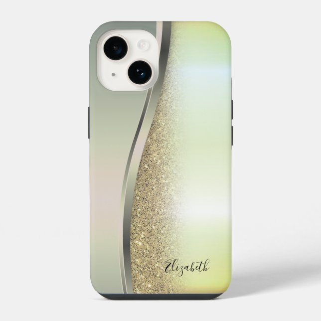 Trendig Cooler Glitter  iPhone 14 Hülle (Rückseite)