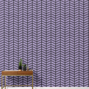 Trendig-rustikales violettes Chevron-Muster Tapete