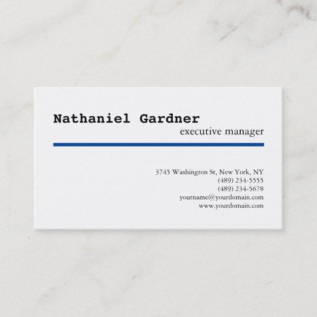 Trendig Schlicht kreativ Modernes, Minimalistisch Visitenkarte (Vorderseite)