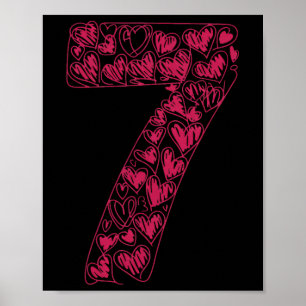 Trendige 6 7 Virale Skizze Herz 67 Süße Valentinst Poster