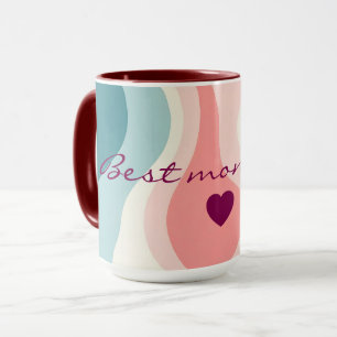 Trendige abstrakte rosafarbene Minze-Kollektion Tasse