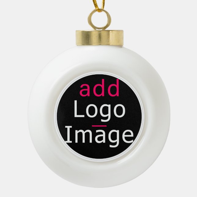Trendige Berufliche Business Custom Festive Keramik Kugel-Ornament (Vorderseite)