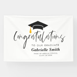 trendige Beschriftung Abschluss Begrüßungszeichen Banner