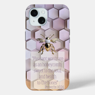Trendige Bibel Mauve Pink Orange Honigwaben Gold B Case-Mate iPhone Hülle