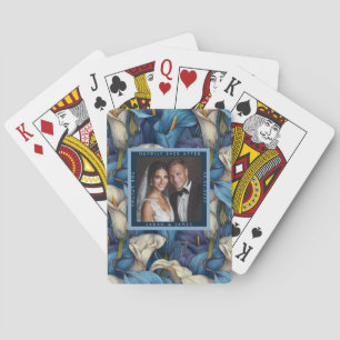 Trendige blaue Calla-Lilien Fantasy Traditionelle  Spielkarten