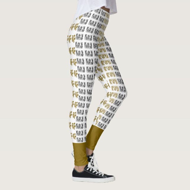 Trendige Blume Gras Capri Leggings (Rechts)