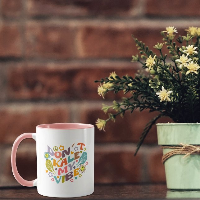 Trendige Blume Retro Vegan Tasse (Von Creator hochgeladen)