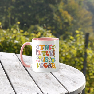 Trendige Blume Retro Vegan Tasse
