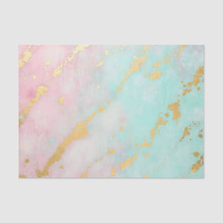Trendige Blush Rosa Soft Mint Gold Luxus-Kollektio Seidenpapier