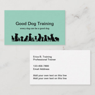 Trendige Coole Dog Trainer Moderne Visitenkarten Visitenkarte