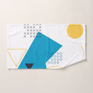 Trendige, coole, geometrische Memphis-Abbildung Handtuch