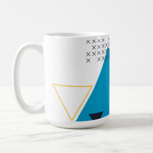 Trendige, coole, geometrische Memphis-Abbildung Kaffeetasse
