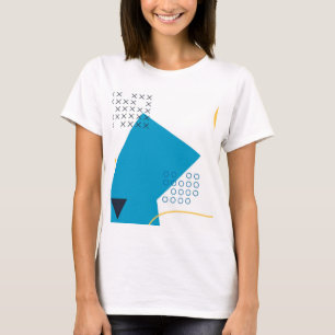 Trendige, coole, urbane geometrische Memphis-Illus T-Shirt