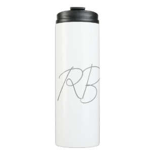 Trendige, einzigartige, kreative Monogramm-Anfangs Thermosbecher