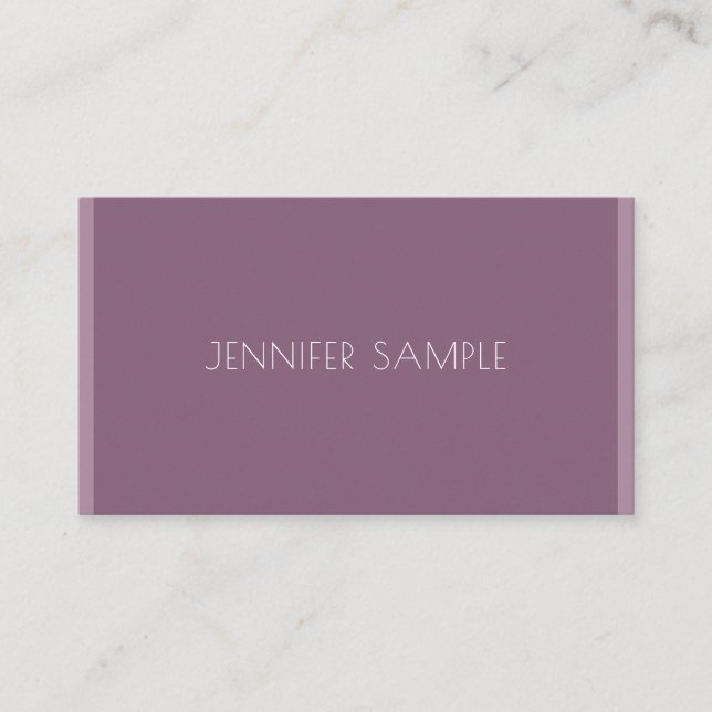 Trendige Elegant Minimalistisches Template Moderne Visitenkarte (Vorderseite)