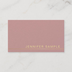 Trendige Elegante Farbe Moderner Minimalistischer  Visitenkarte